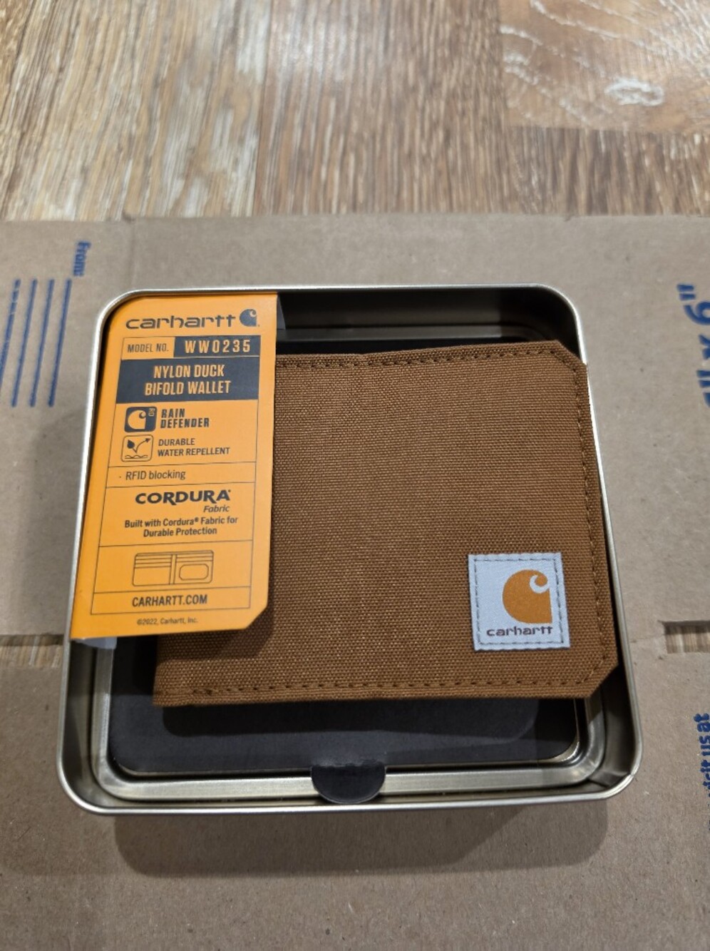 Carhartt Brown Bi-Fold Wallet – Durable RFID Blocking Wallet